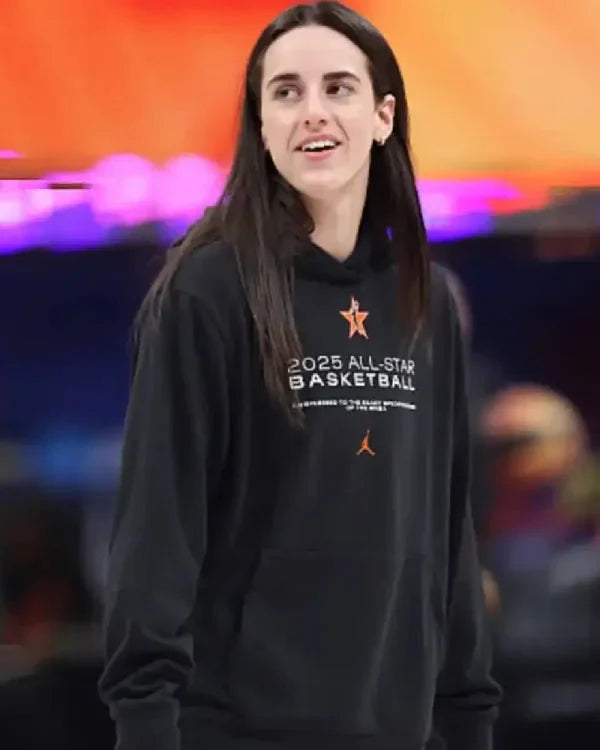 Caitlin Clark 2025 AT&T WNBA All-Star Black Hoodie Superstar Jacket
