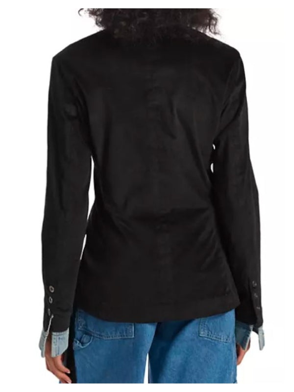 Shrinking S02 Christa Miller Denim Trim Blazer Super Star Jacket