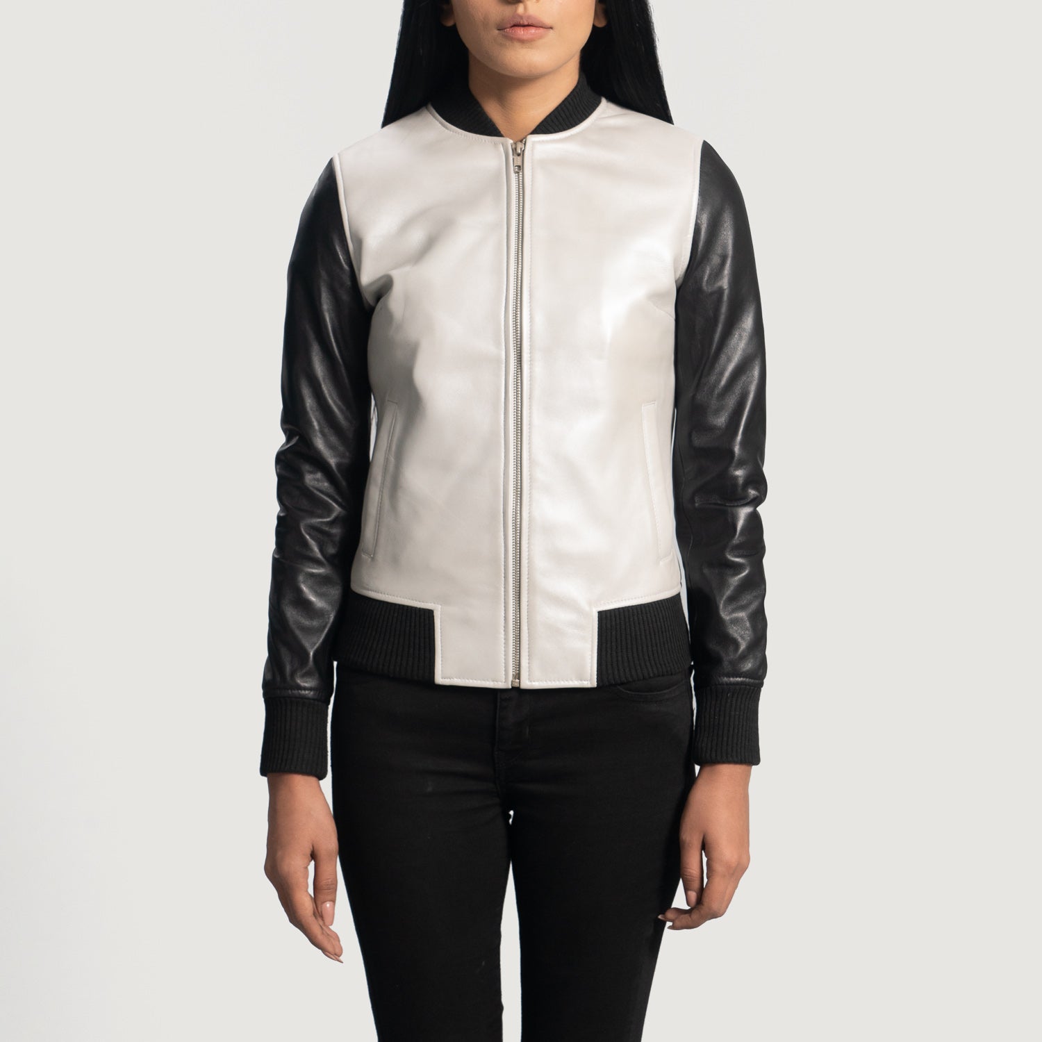 Cole Silver Leather Bomber Jacket Super Star Jacket