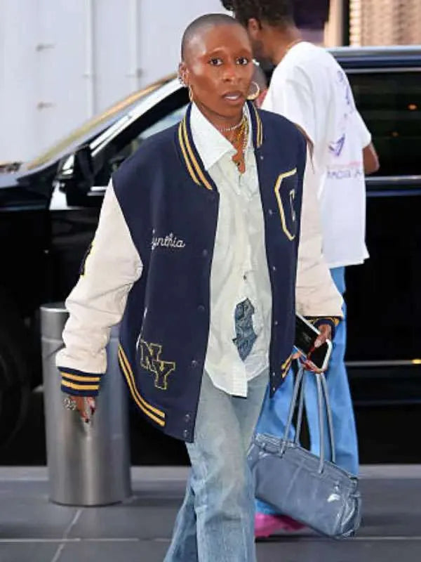 Cynthia Erivo NYC 2025 Varsity Jacket Superstar Jacket