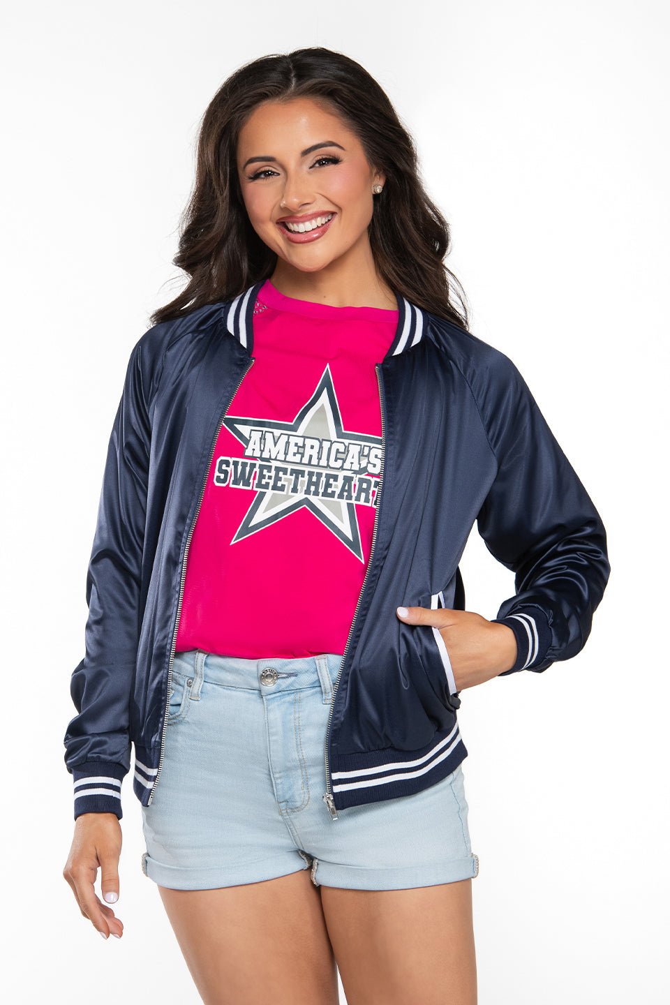 Dallas Cowboys Cheerleader Bomber Jacket Superstar Jacket