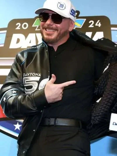 Daytona 500 Pitbull Black Leather Jacket Superstar Jacket