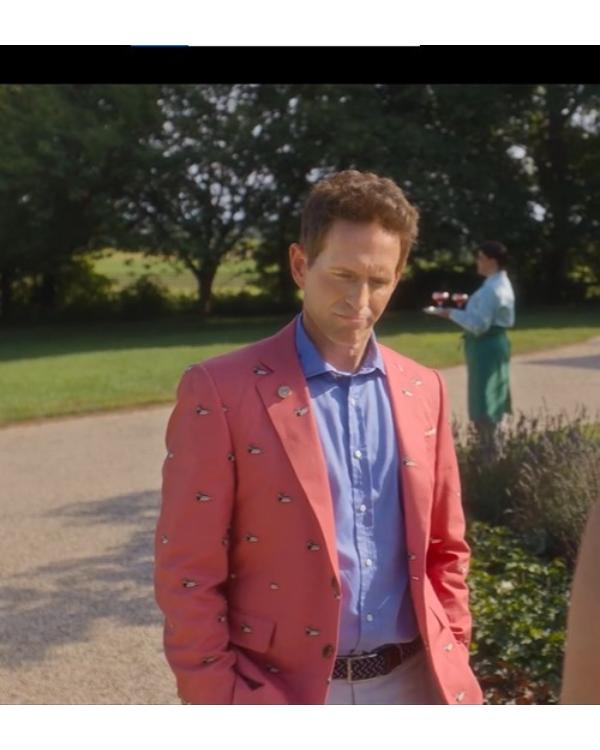 Sirens Glenn Howerton Duck Print Pink Coat Super Star Jacket