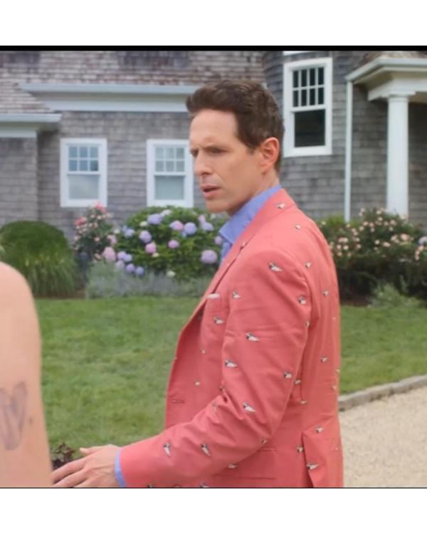 Sirens Glenn Howerton Duck Print Pink Coat Super Star Jacket
