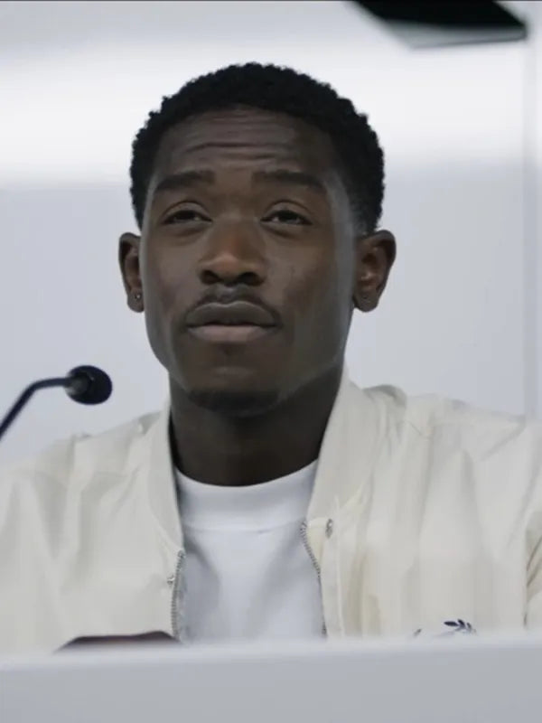 F1 2025 Damson Idris White Bomber Jacket Super Star Jacket