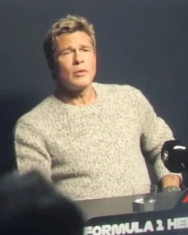 F1 The Movie Brad Pitt Knitted Sweatshirt Superstar Jacket