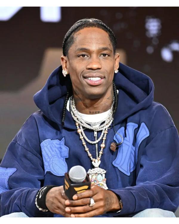 Travis Scott Fanatics Fest NYC 2025 Blue Hoodie Super Star Jacket