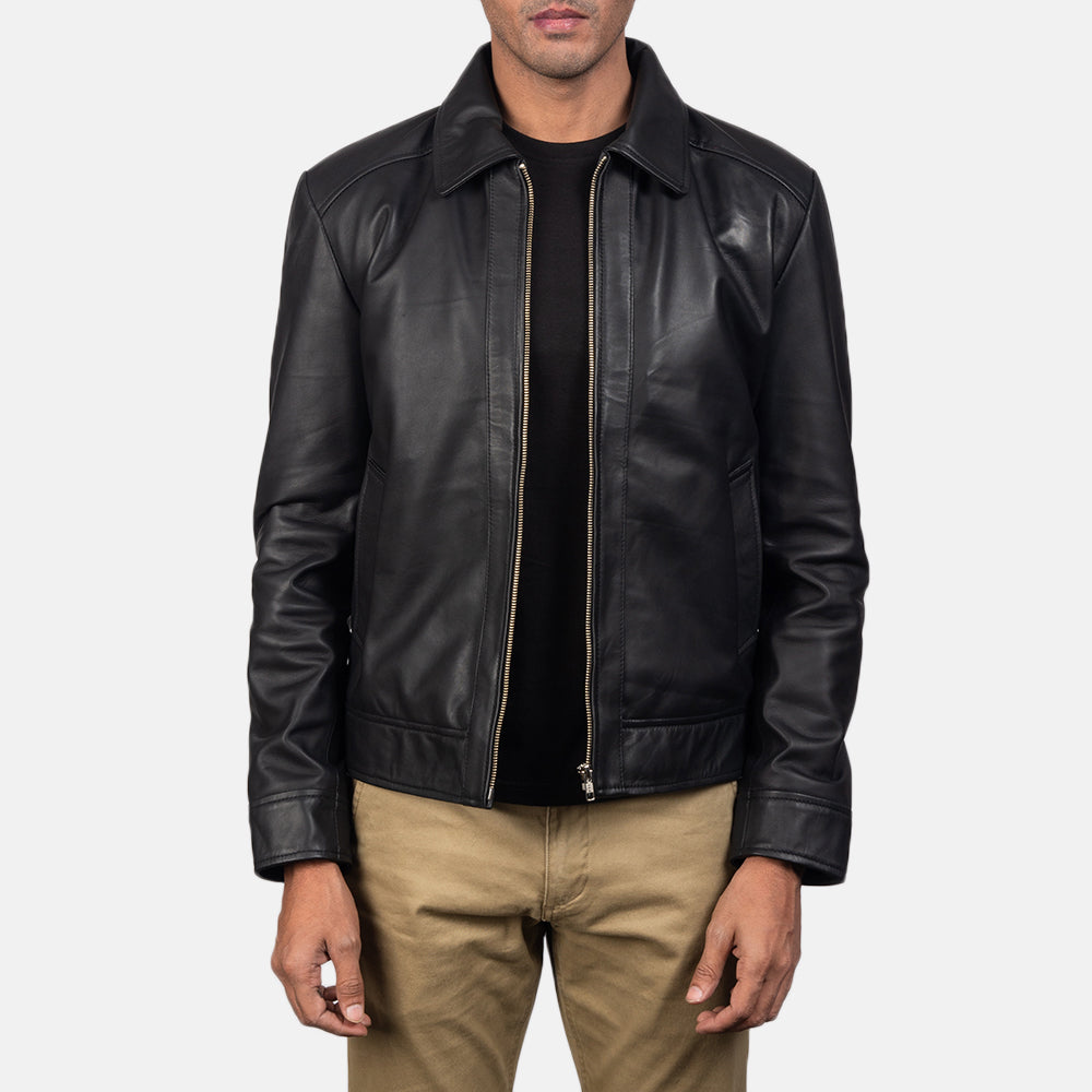 Inferno Black Leather Jacket Super Star Jacket