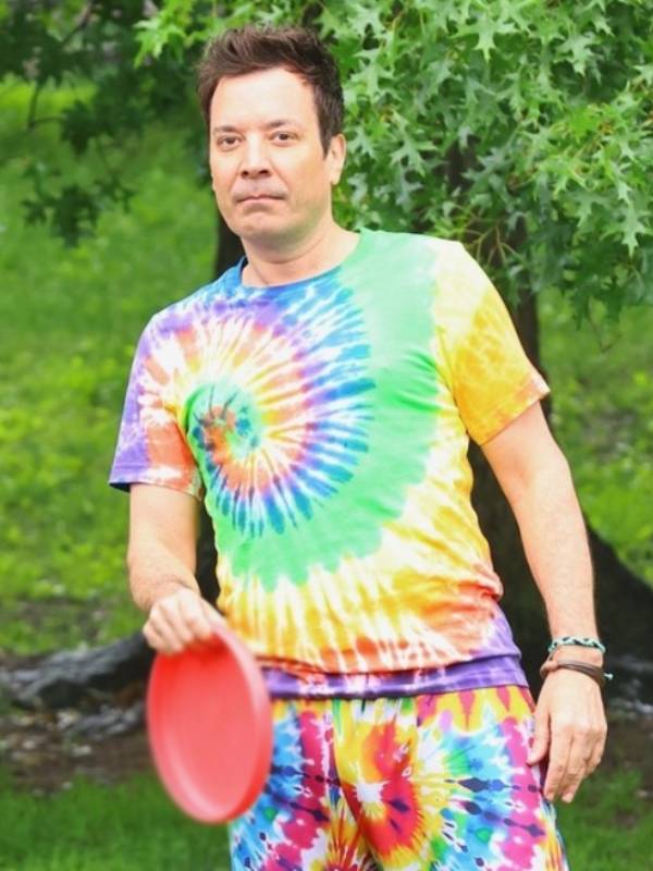Jimmy Fallon Rainbow Tie Dye Shirt Superstar Jacket