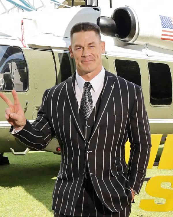 John Cena Head Of State Screening Striped Blazer Superstar Jacket