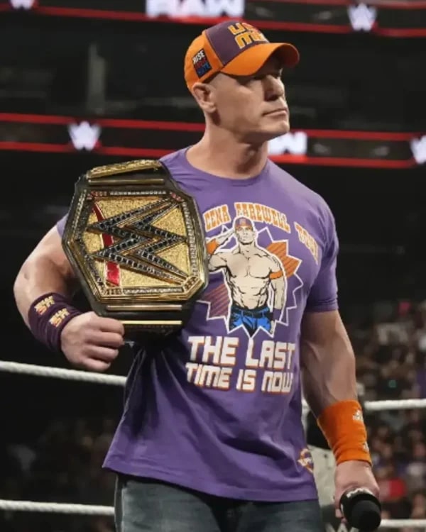 John Cena Monday Night RAW Purple T-Shirt Superstar Jacket