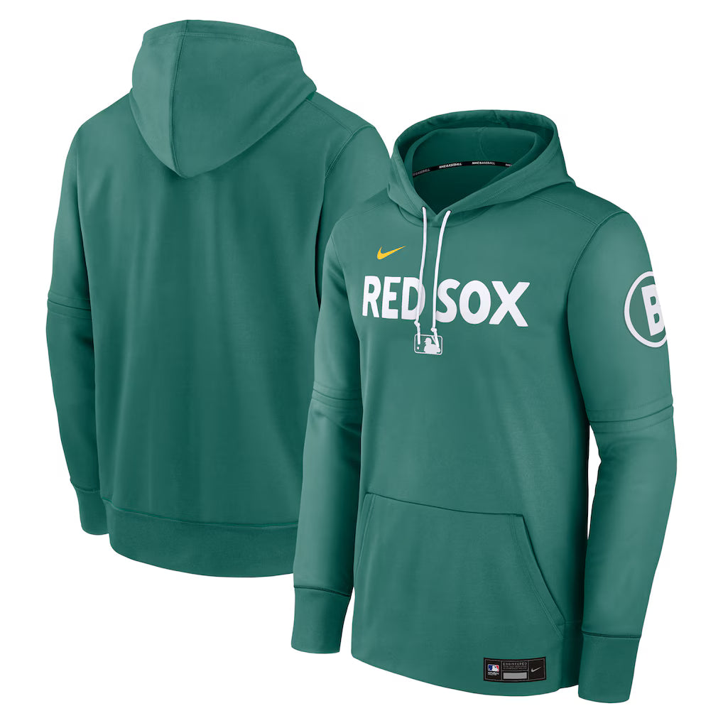Men's Boston Red Sox Nike Green 2025 Pullover Hoodie Superstar Jacket