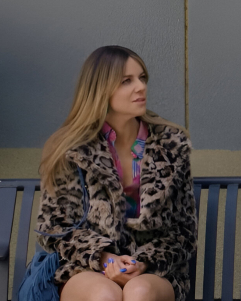 High Potential 2024 Kaitlin Olson Leopard Coat Super Star Jacket