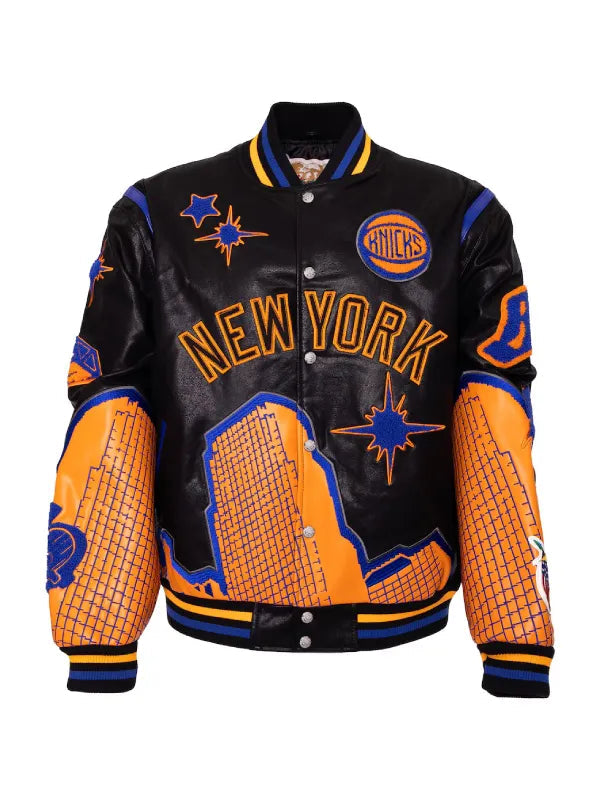 NY Knicks 2025 Billionaire Boys Club Leather Jacket Super Star Jacket