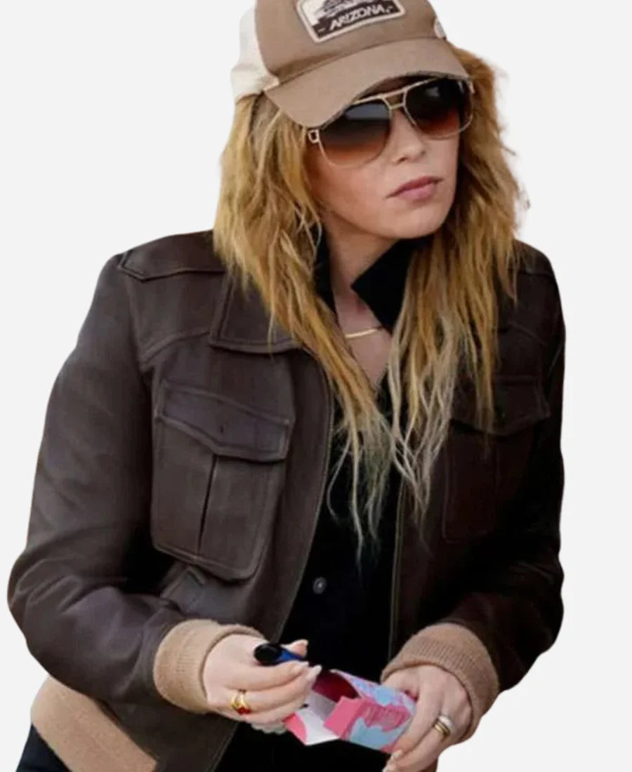 Natasha Lyonne Poker Face Bomber Leather Jacket