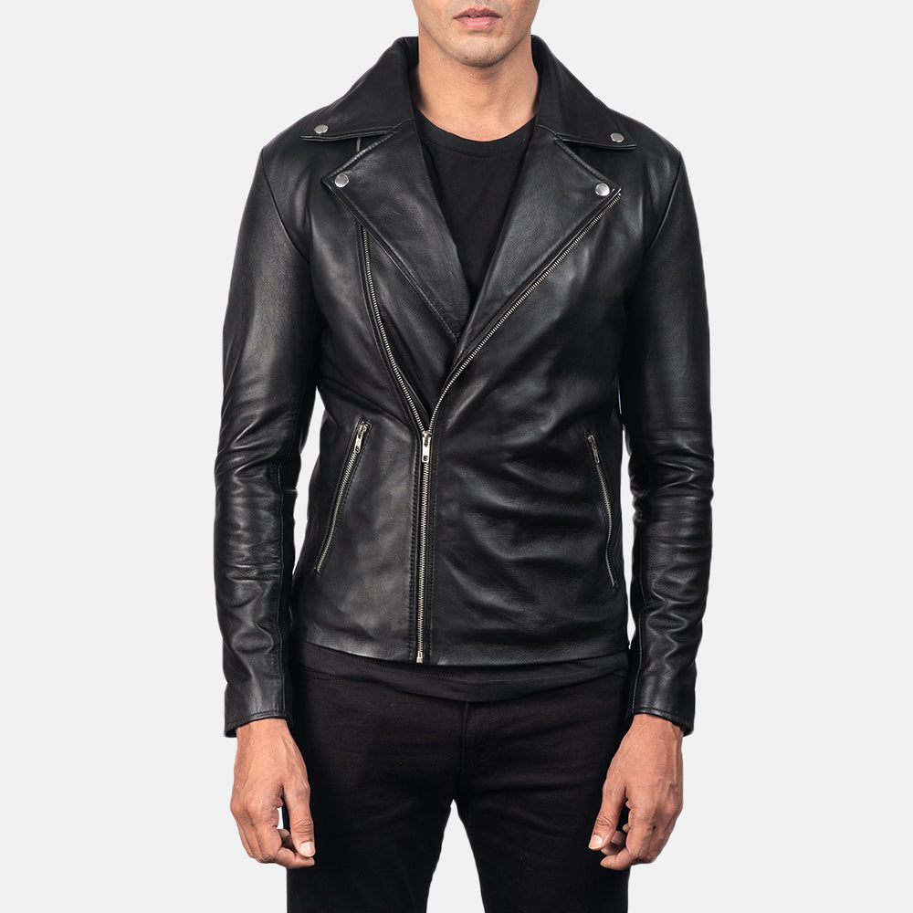 Noah Black Leather Biker Jacket Super Star Jacket