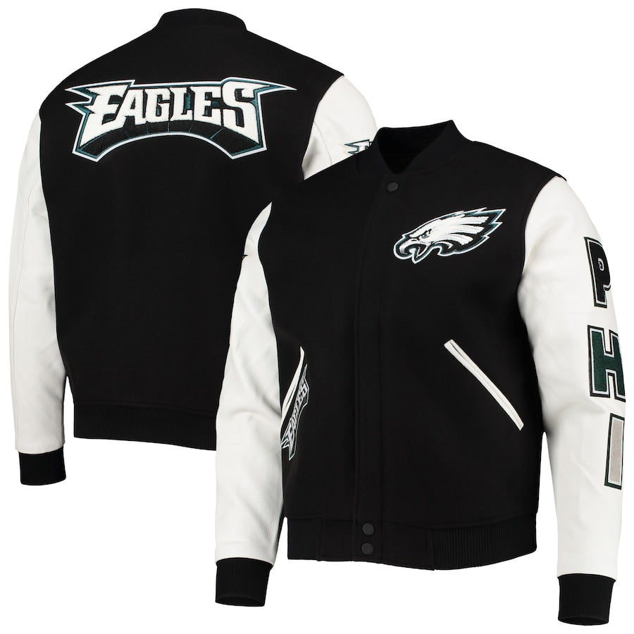 Philadelphia Eagles Pro Standard Logo Varsity Full-zip Jacket Super Star Jacket