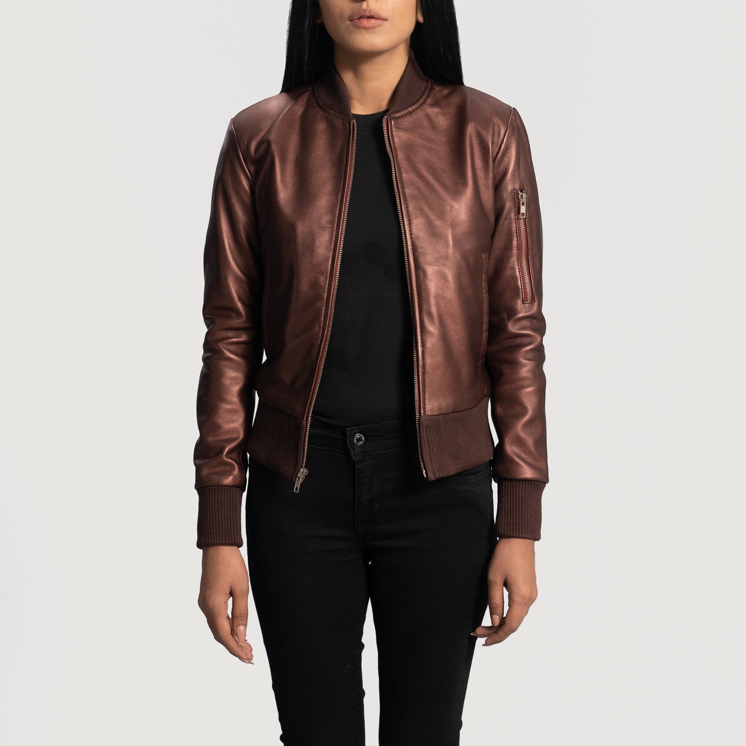 Reida Maroon Leather Bomber Jacket Super Star Jacket