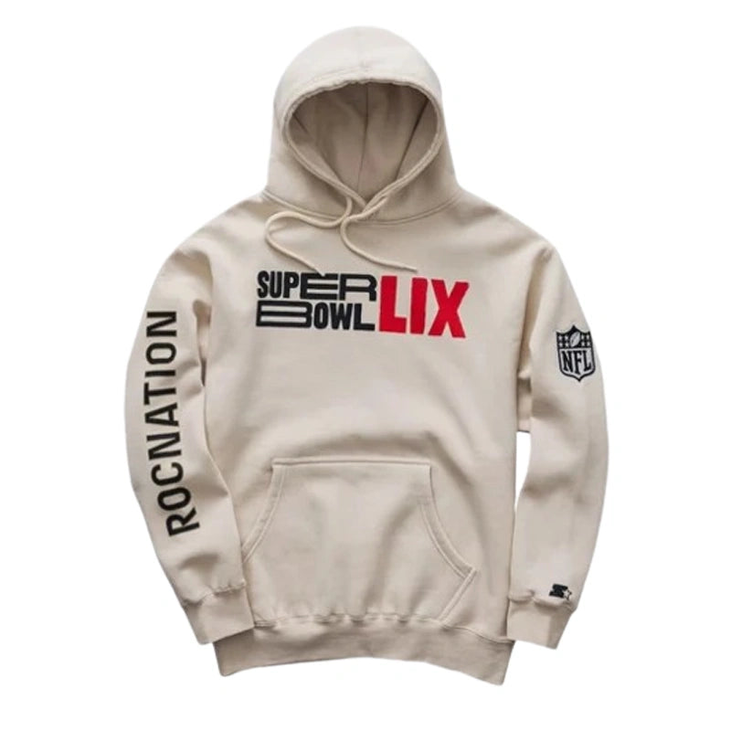 Roc Nation Cream Super Bowl LIX Vintage Hoodie Super Star Jacket