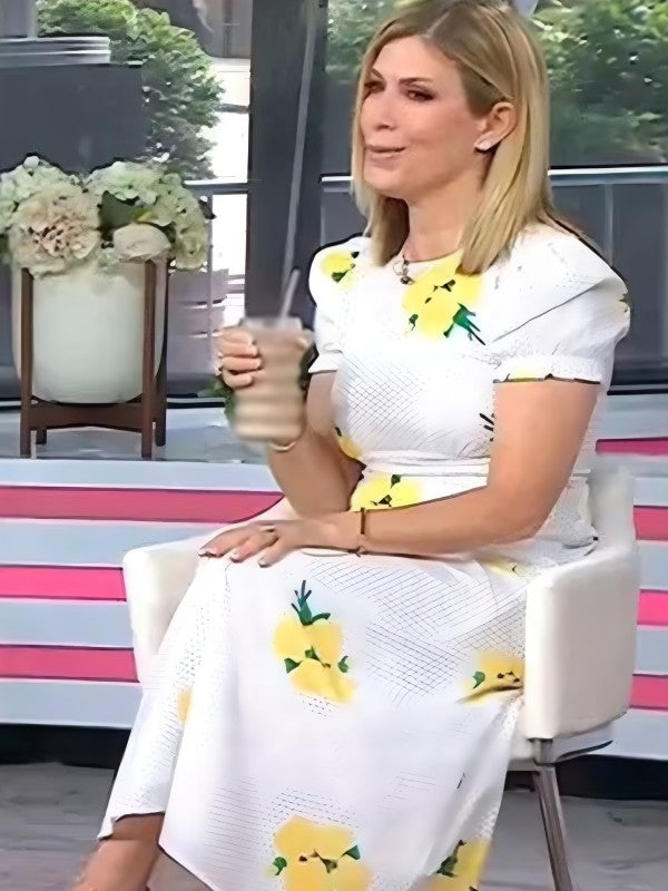 The Today Show 2025 Jill Martin Floral Polka Dot Dress Super Star Jacket