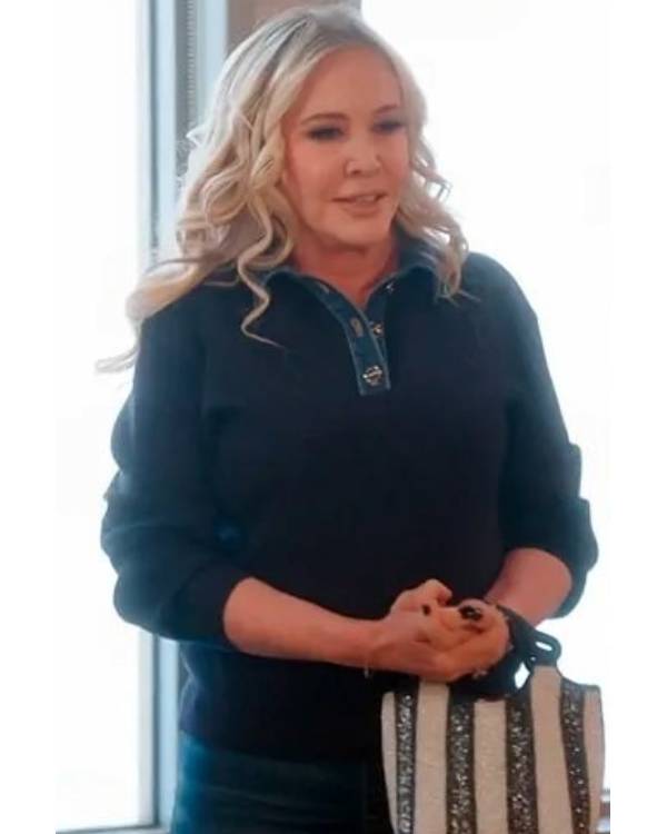 The Real Housewives of Orange County Shannon Beador Denim Trim Sweater Superstar Jacket