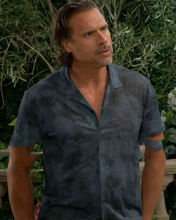 The Young And The Restless Joshua Morrow Blue Camp Shirt Superstar Jacket