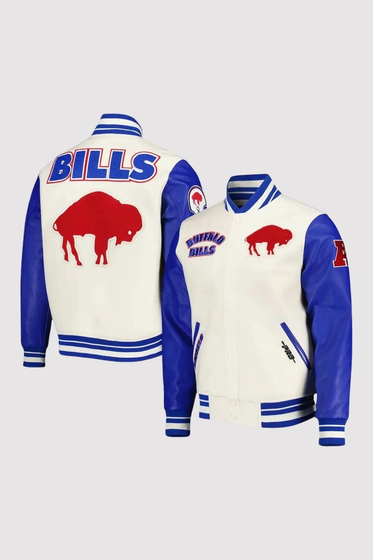 Buffalo Bills Retro Classic Royal and Cream Varsity Jacket Super Star Jacket