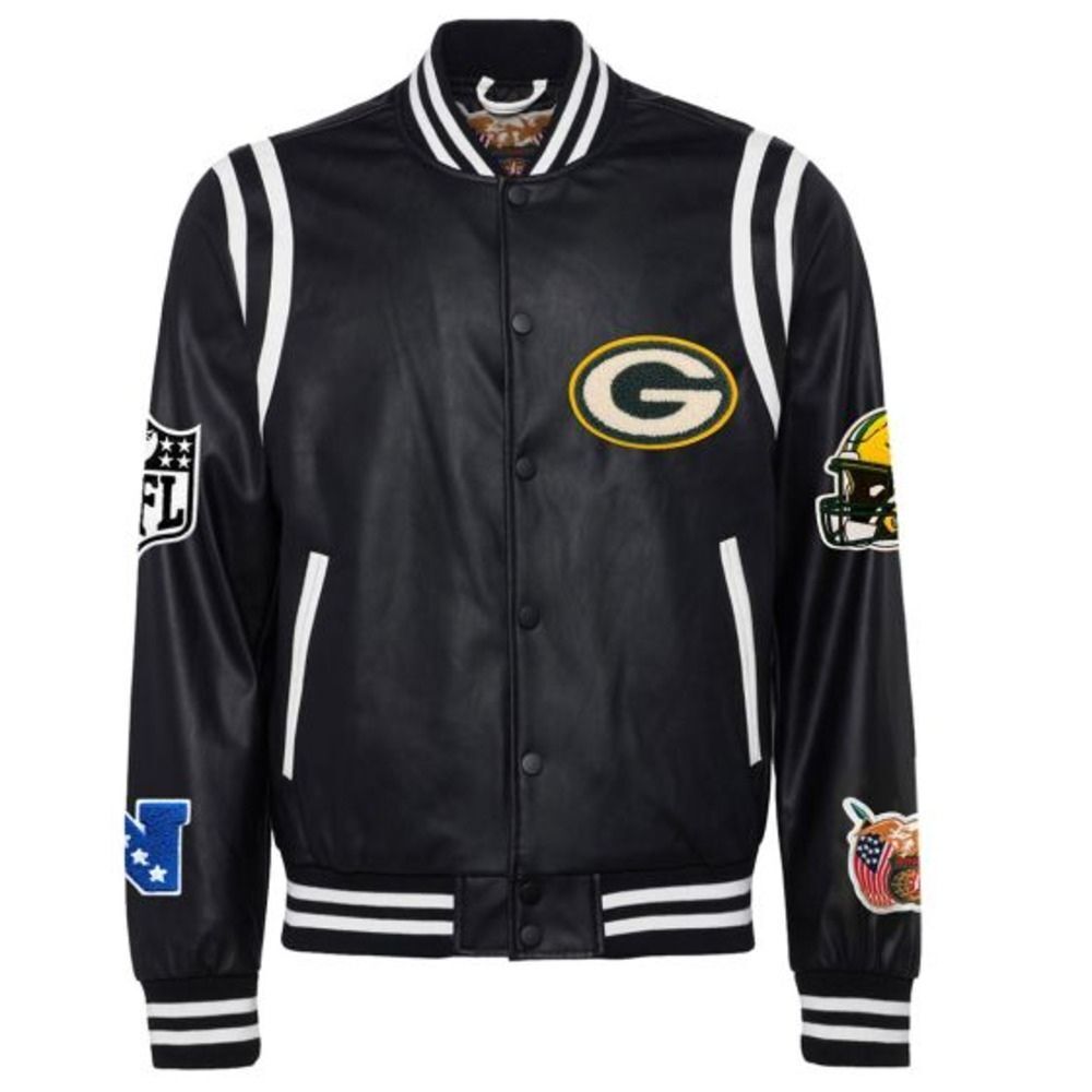 Packers Vegan Leather Varsity Jacket Super Star Jacket