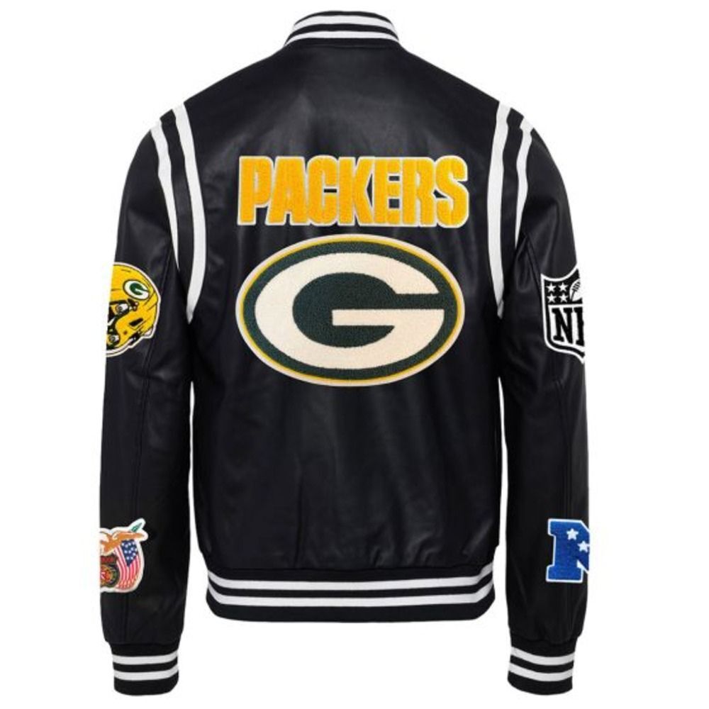 Packers Vegan Leather Varsity Jacket Super Star Jacket