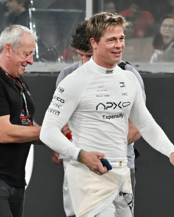 F1 2025 Brad Pitt White Shirt Super Star Jacket