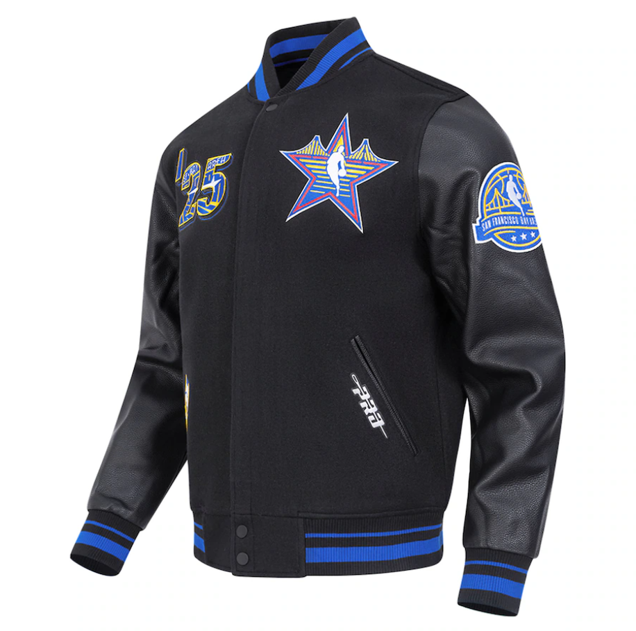 Unisex 2025 NBA All-Star Game Pro Standard Black Wool Varsity Jacket Super Star Jacket