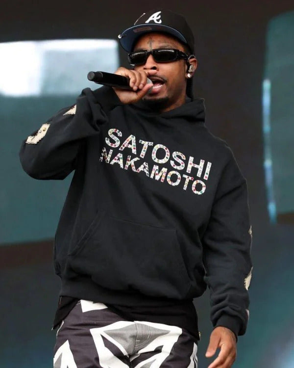 21 Savage Satoshi Nakamoto Black Hoodie Super Star Jacket