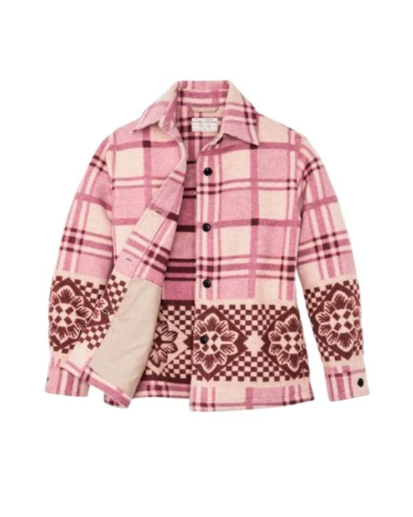 Resident Alien Elizabeth Banks Pink Plaid Shacket Superstar Jacket