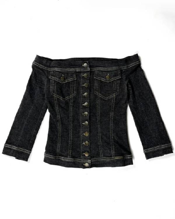 And Just Like That Sarah Jessica Parker Denim Off The Shoulders Top
