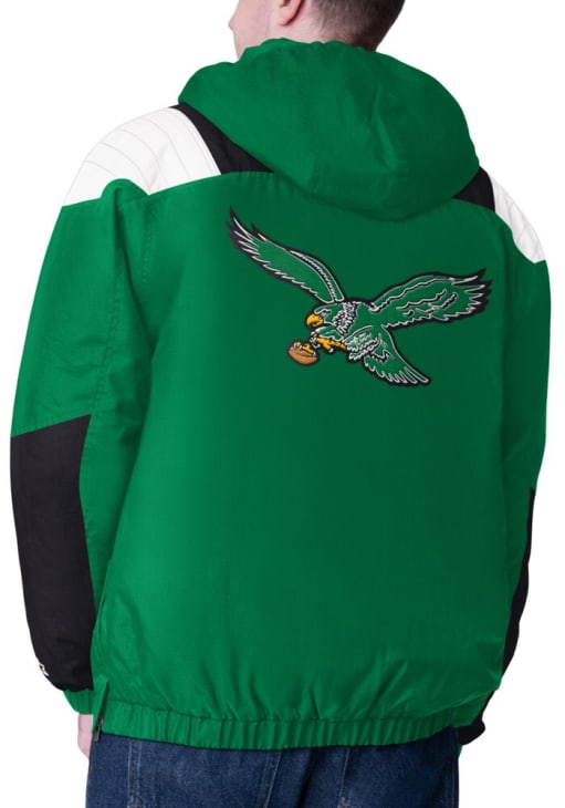 Starter Philadelphia Eagles Mens Kelly Green Charger Pullover Jackets Super Star Jacket