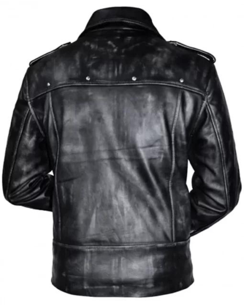 Aaron Paul A Long Way Down Leather Black Jacket