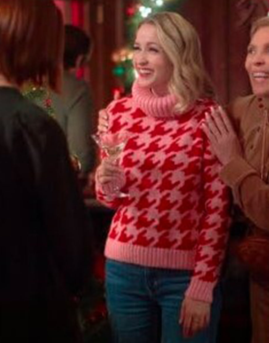 Holiday Hotline 2023 Emily Tennant Pink Sweater Super Star Jacket