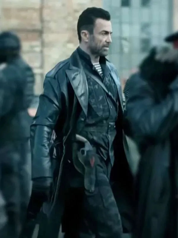 Afterburn Daniel Bernhardt Black Leather Coat Superstar Jacket