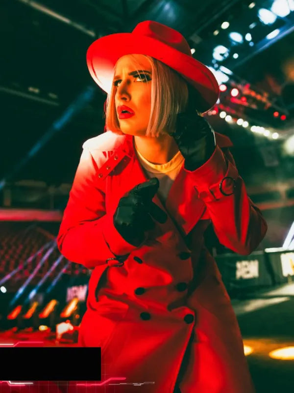 AEW Collision 2025 Toni Storm Red Wool Coat Super Star Jacket