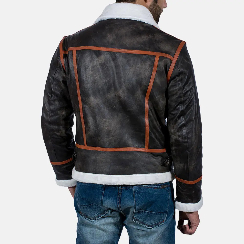 Alpine Brown Fur Leather Jacket Super Star Jacket