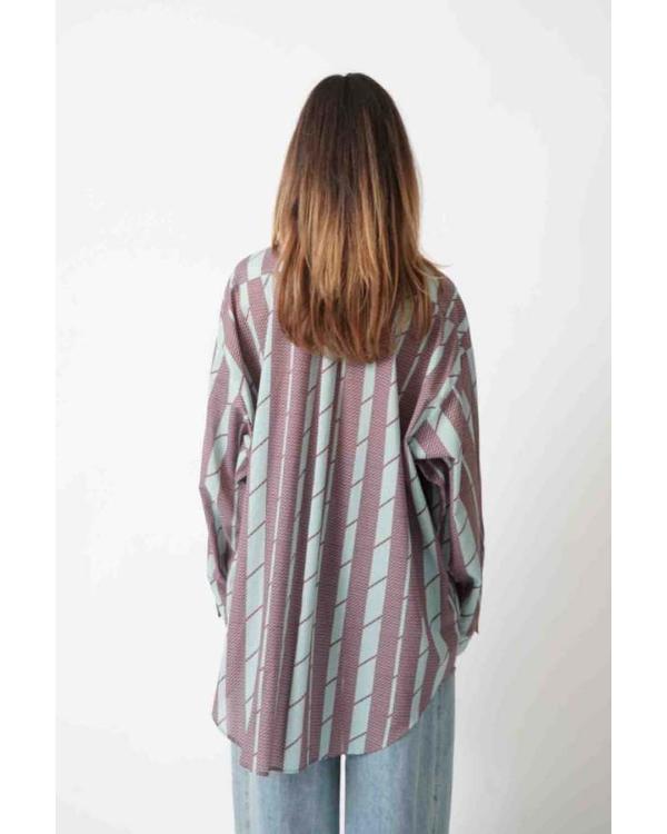And Just Like That S03 Cynthia Nixon Brown Striped Shirt Superstar Jacket