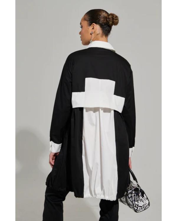 And Just Like That S03 Bonnie Milligan Colorblock Shirt Dress Superstar Jacket