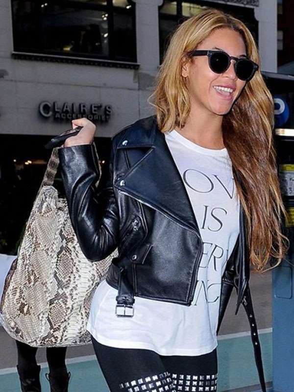 Beyonce Biker Leather Jacket Superstar Jacket