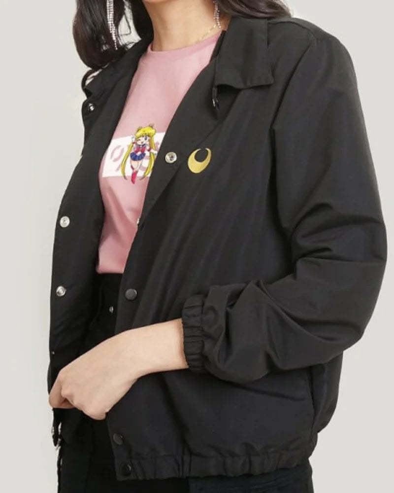 Black Pretty Guardian Sailor Moon Black Jacket Super Star Jacket