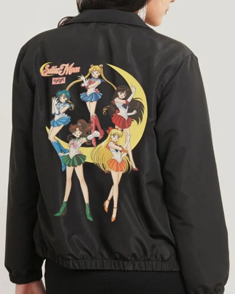 Black Pretty Guardian Sailor Moon Black Jacket Super Star Jacket