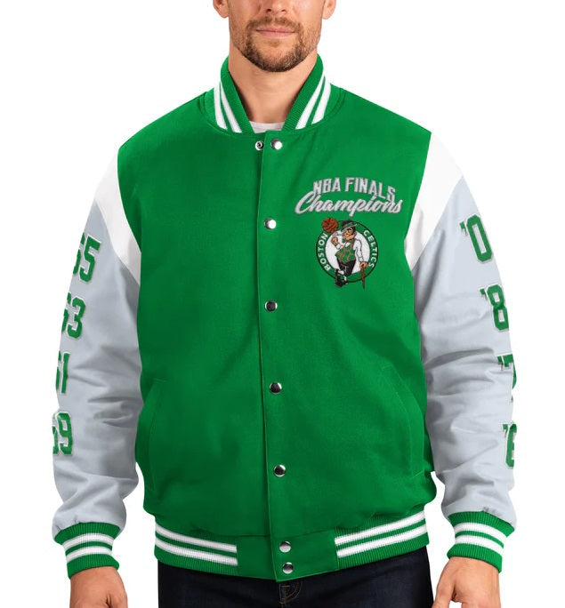 Boston Celtics 17 Time Championship Varsity Jacket Super Star Jacket