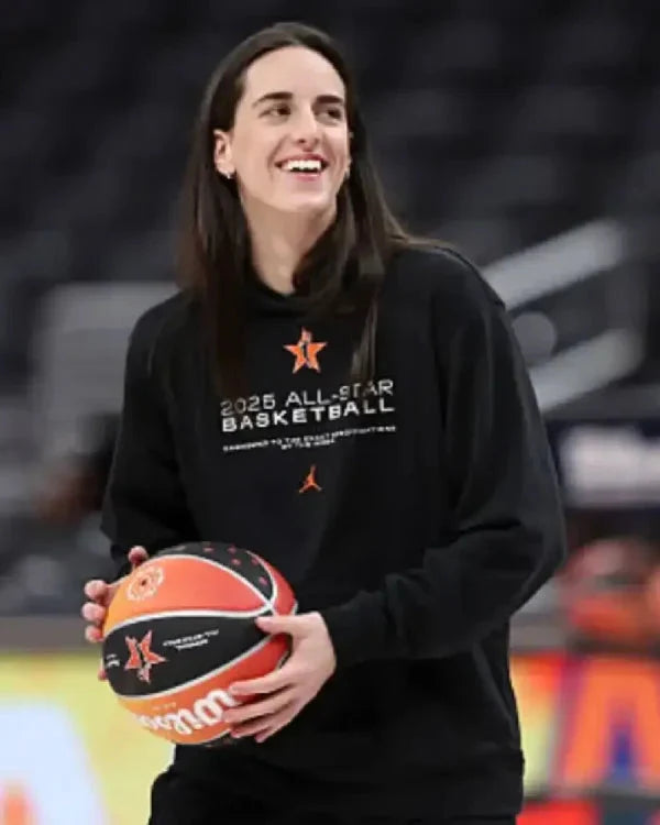 Caitlin Clark 2025 AT&T WNBA All-Star Black Hoodie Superstar Jacket