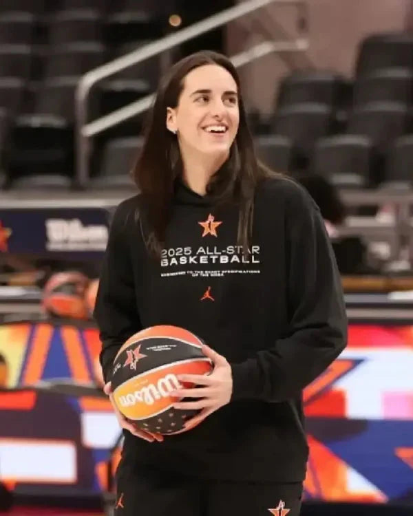 Caitlin Clark 2025 AT&T WNBA All-Star Black Hoodie Superstar Jacket