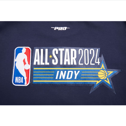 Unisex Pro Standard Navy 2024 NBA All-Star Game Warm-Up Short Sleeve Full-Snap Jacket Super Star Jacket