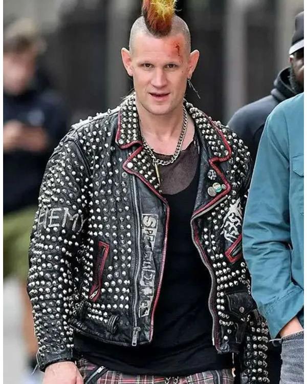 Caught Stealing 2025 Matt Smith Studded Leather Jacket Super Star Jacket